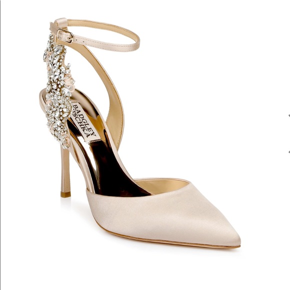 BADGLEY MISCHKA Blanca Strappy Crystal Stilettos - Picture 8 of 17